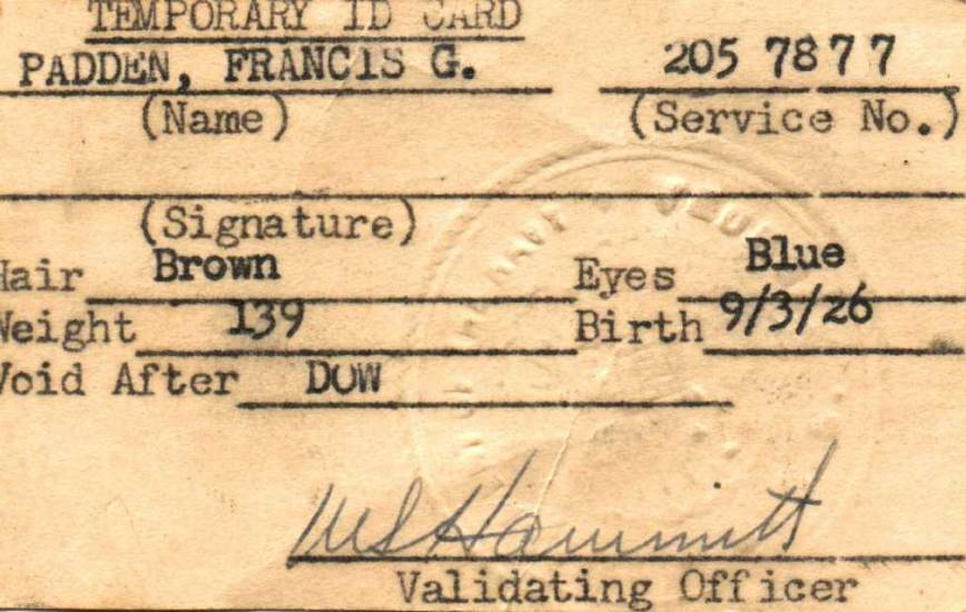 Temporary Id Card